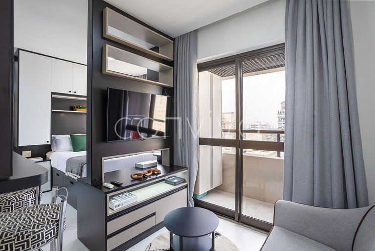 QPSP1803 Flat in amazing hotel in Jardins w/ vacancy