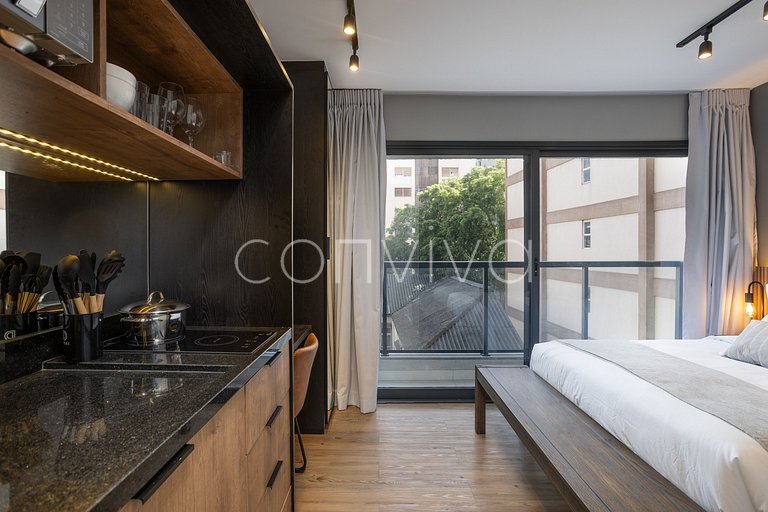 SUP044 Modern studio w/ easy access to Av Paulista