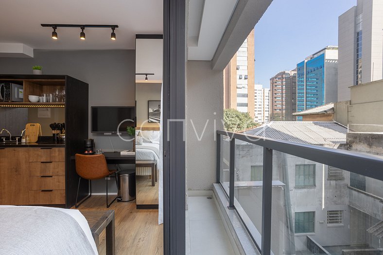 SUP044 Modern studio w/ easy access to Av Paulista