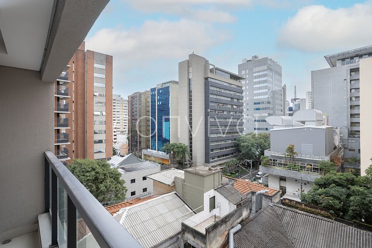 SUP074 Studio with balcony near Av. Paulista