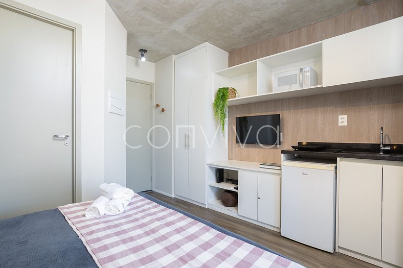 VNBR908 Apartamento minimalista en Bom Retiro