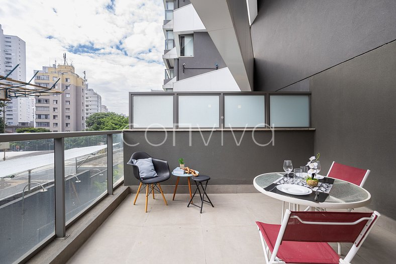 VNOF0413 Studio with large balcony in Oscar Freire